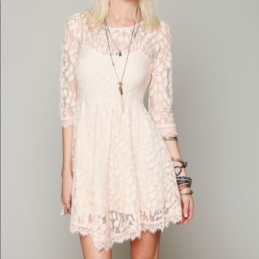 Free People Floral Lace Dress